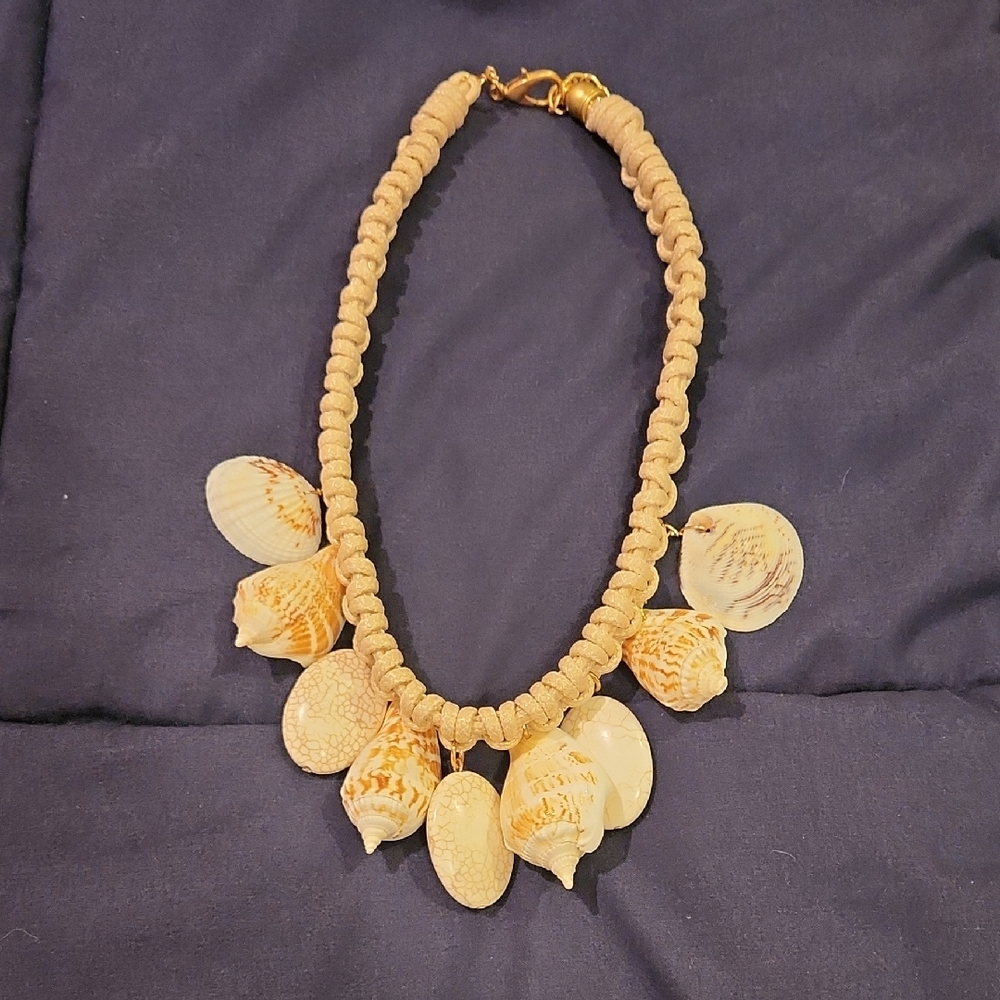 Elegant Shell Necklace with Gold Accents
